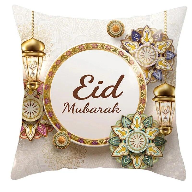 Eid Pillow Cover Ramadhan Karim Cushion Cover Home Decor Islamic Muslim Eid Cushion Cover Eid Decoration