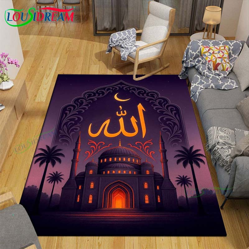 Fashion Muslim Prayer Carpets Bedroom Becoration Living Room Decoration Carpets for Bed Room Rug Anime Rug  Area Rug