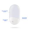 670nm Red Night Light with Ambient & Seven-Color Options, Light Sensing Bedside Lamp for Feeding