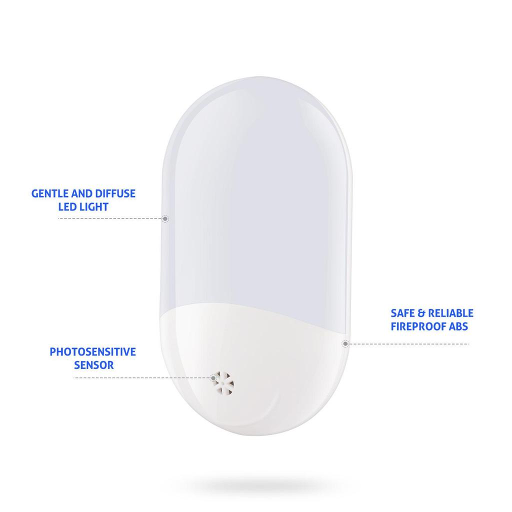670nm Red Night Light with Ambient & Seven-Color Options, Light Sensing Bedside Lamp for Feeding