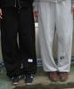 RONRON Dot Clef R Applique Sweat Jogger Pants Gray