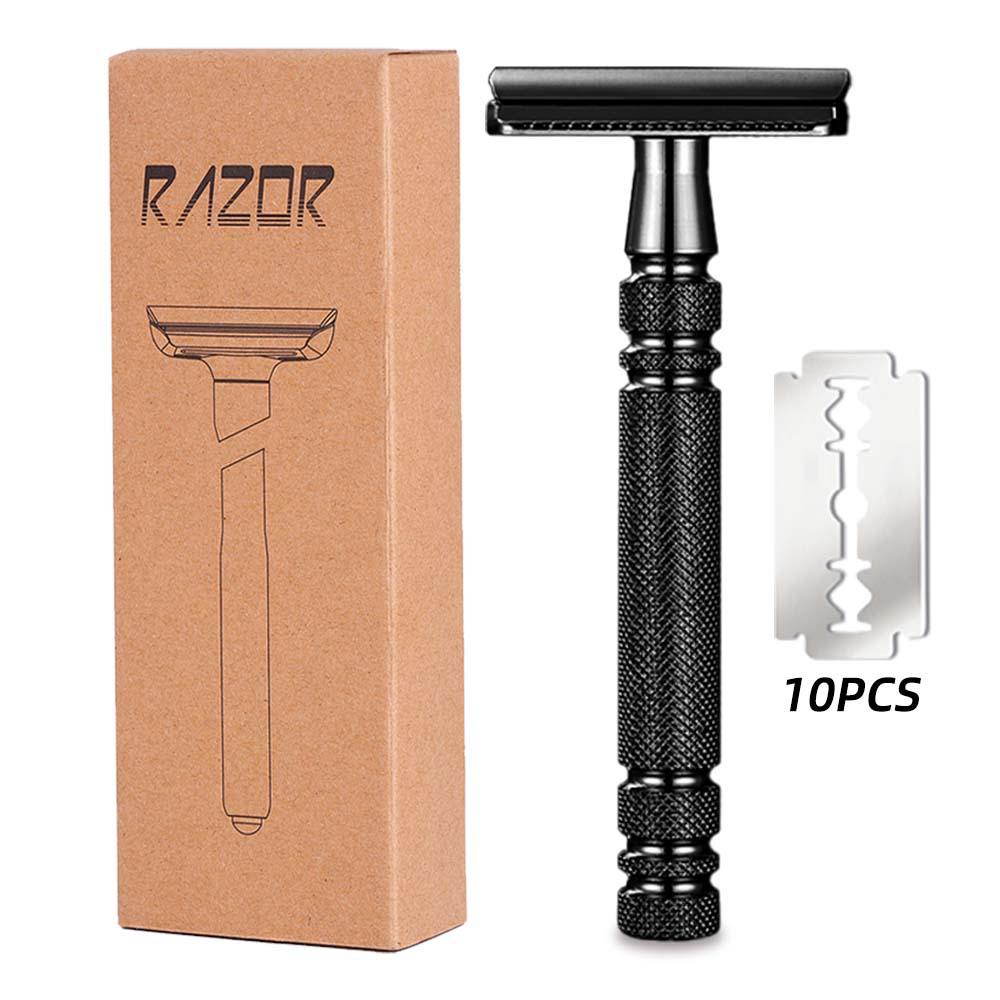 Platinum Double-Edged Safety Razor for Home Shaving