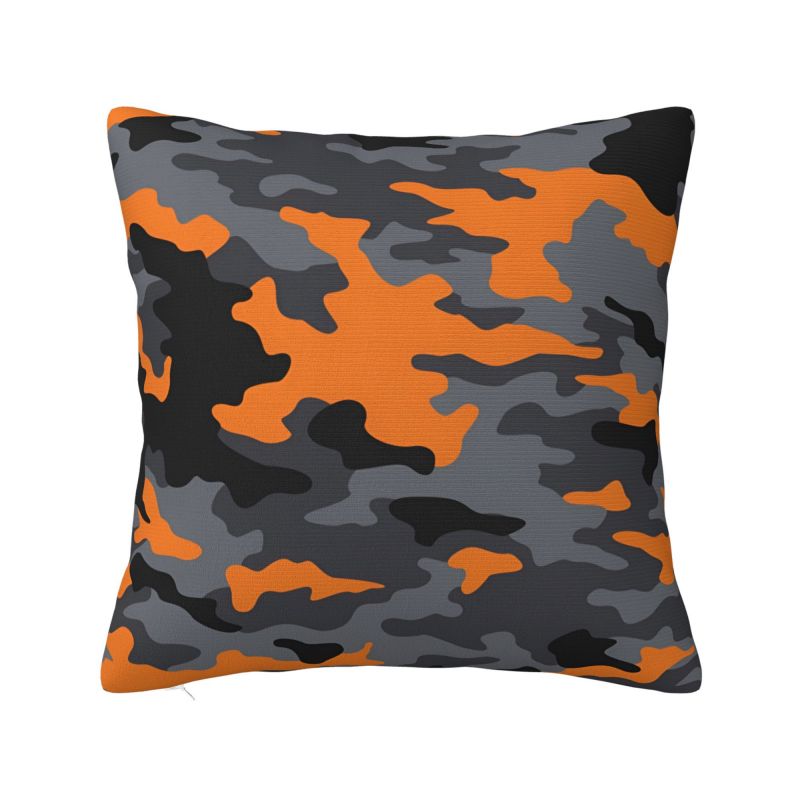 Luxury Gray Black Forest Camouflage Cushion Cover  Cm Velvet Throw Pillow Case for Living Room Sofa Chair Pillowcase