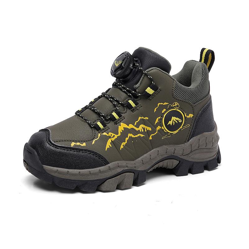 

Autumn and winter mountaineering shoes waterproof men s and children s shoes girls non-slip sports shoes leather surface wear-resistant outdoor 31