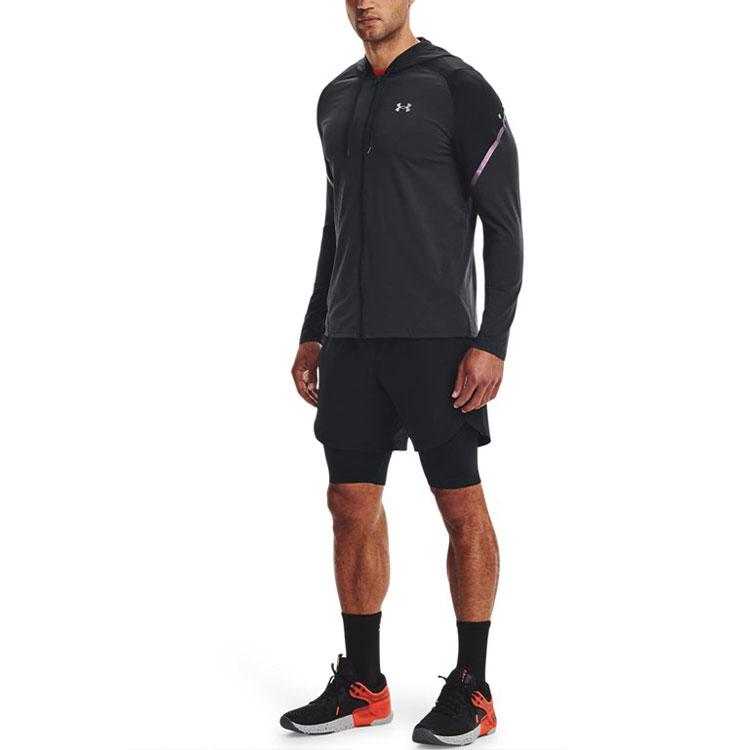 Under Armour UA RUSH Full-Zip Hoodie Men Black 1366170-001