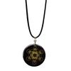 Flower of Life Pendant Seven Chakras Meditation Crystal Stone Pendant Necklace