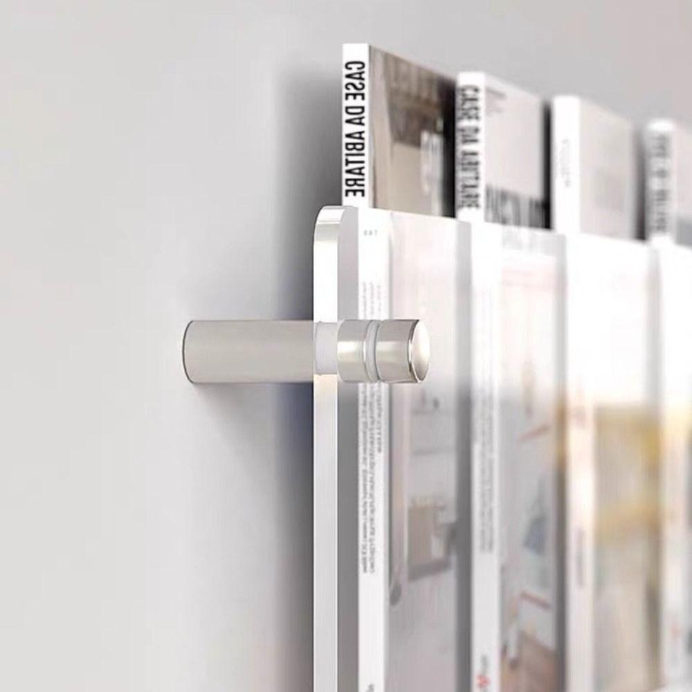 Brochure Holder Magazine Rack Wall Mount Pamphlet Stand Floating Bookshelves  Hang Display