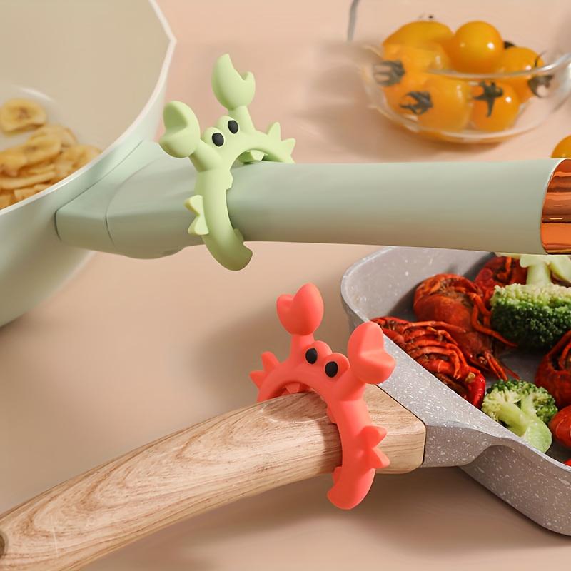 Heat-Resistant Silicone Spoon Rest - Cute Crab & Octopus Design - Countertop Cooking Tools Organizer for Kitchen Utensils & Spatulas