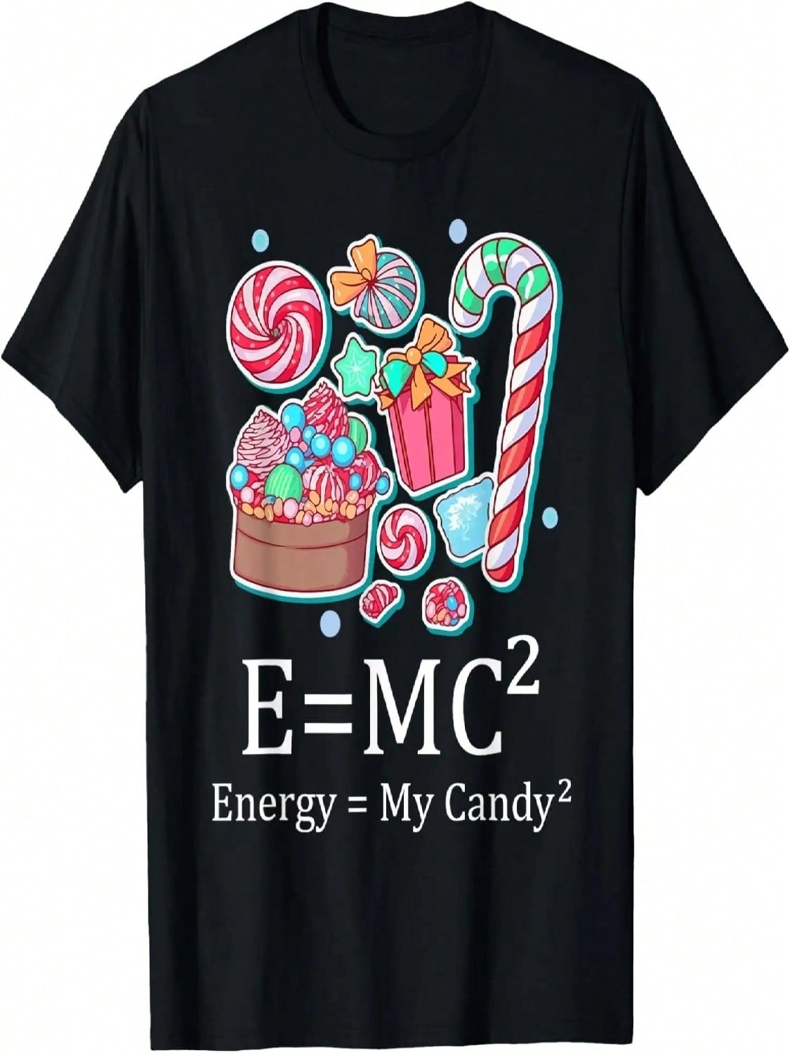 Funny Candy Lover Math Teacher Lollipops Candy Graphic T-Shirt S