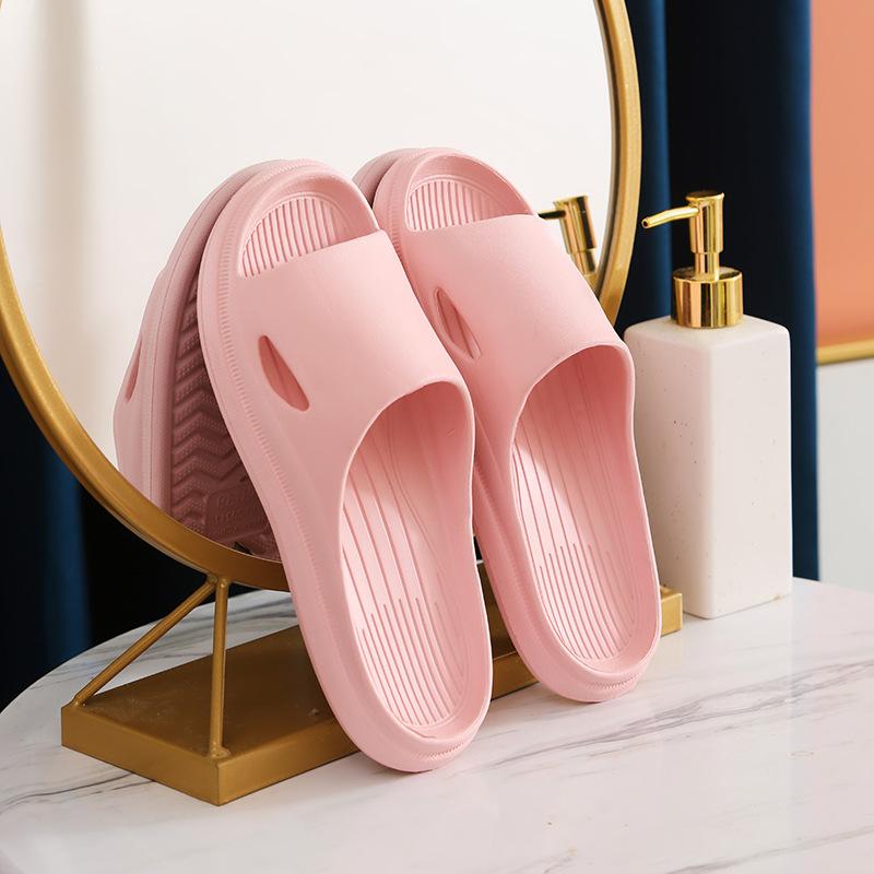 Indoor Home Household Thick-soled Slippers Men's Summer Bathroom Bath Non-slip Couple Cool Slippers