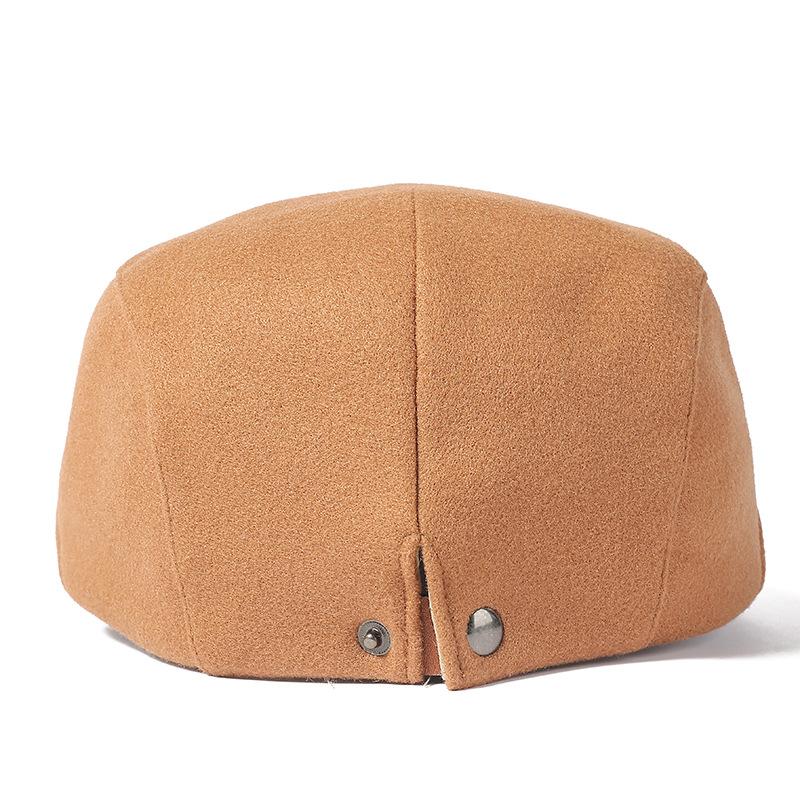 Solid Color Duck Tongue Hat Winter Warm Forward Cap Thickened Warm Beret Ladies Retro Hat