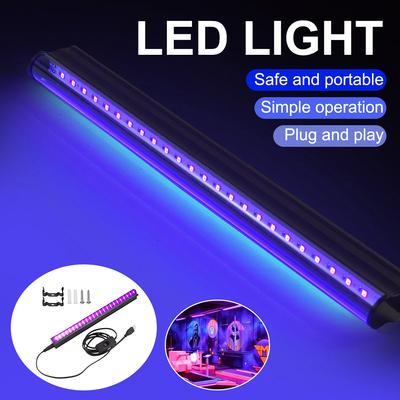DC5V Lila Lichtleiste, 6W 395nm Lila Lichtleiste für fluoreszierende Wandteppiche, Poster, Körperbemalung, leuchtende Halloween-Dekoration, Weihnachtsfeier