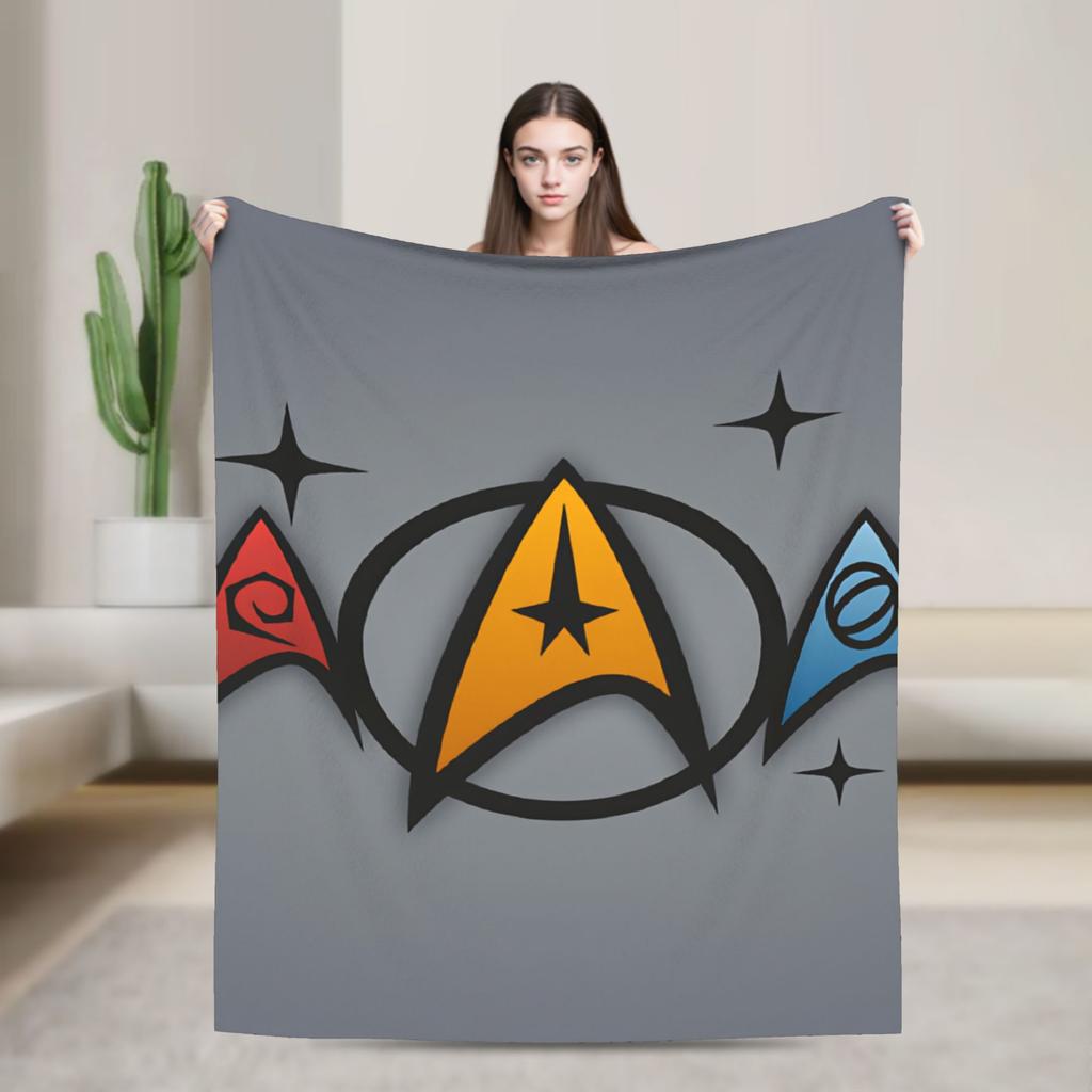 Soft Warm Blanket Travel Office S-Star T-Trek Ship Movie Throw Blanket Flannel Bedspread For Living Room Print Sofa Bed Cover