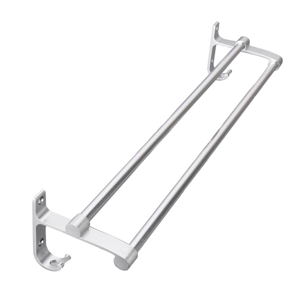 Bath Towel Bar 23in Stainless Steel Wall Mount Rustproof Strong Load Bearing Double Towel Bar for
