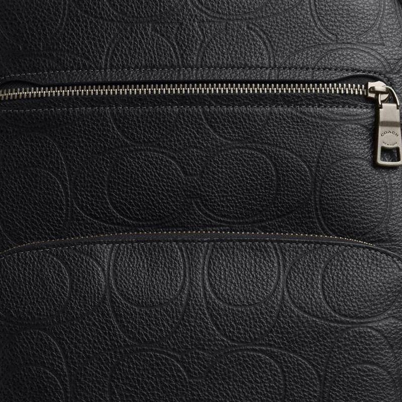 Coach Ethan 32 Brand Print Leather Backpack Large Women backpacks Black CCF69-QBBK