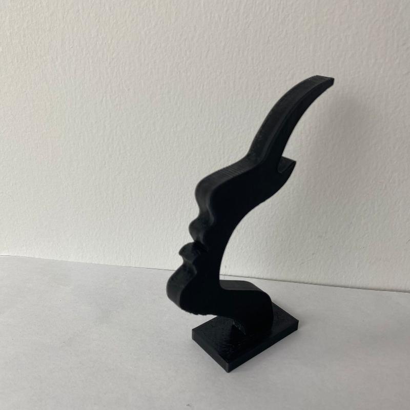 3D Printed Abstract Face Eyeglass Stand Minimalist Glasses Holder Art Decor for Office Workstation Desktop A1