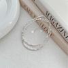 Sterling Silver S999 Minimalist Crushed Beads Bracelet: Women's Versatile Light Luxury Stacking Jewelry