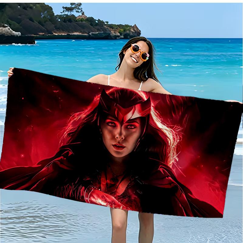 Scarlet witch Microfiber Beach Towel, Soft And Absorbent, Quick-Dry, Ideal for Summer Travel, Beach Essential, Swimming Pool Gifts