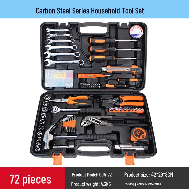 Carbon Steel Hand Tool Kit for Home, Vehicle, and Auto Repair