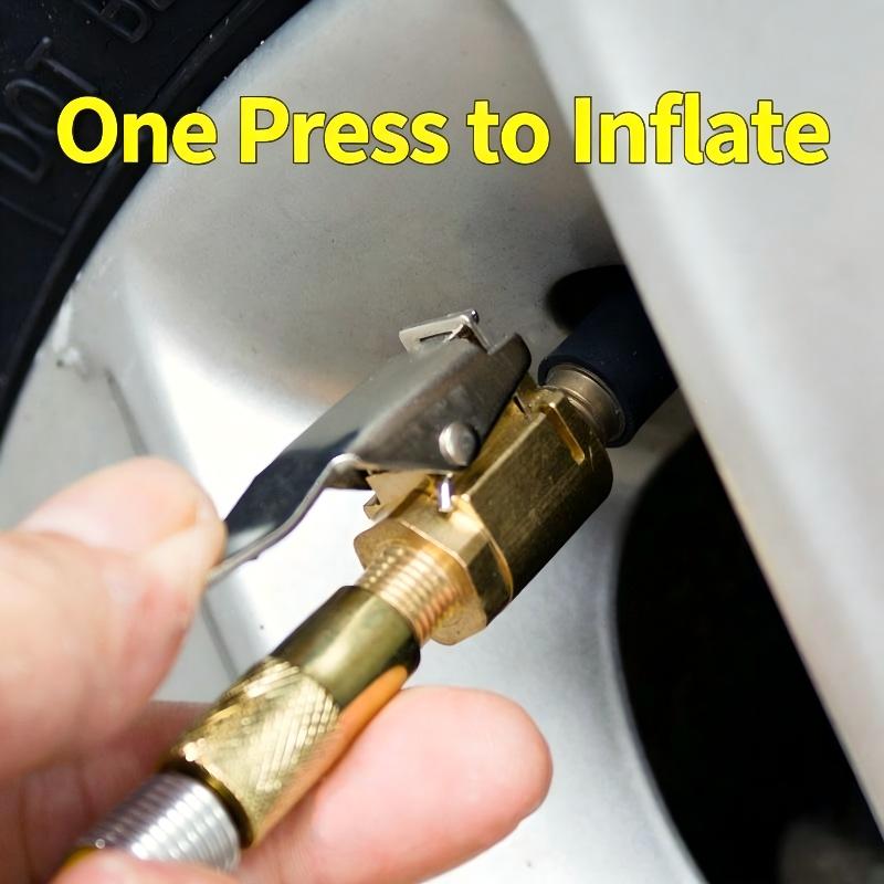 Brass Car Tire Inflation Quick Connector Leakproof Seal Easy Operation For Air Pump Hose Connection CAR Air Chuck Air Compressor Tire Chucks 1