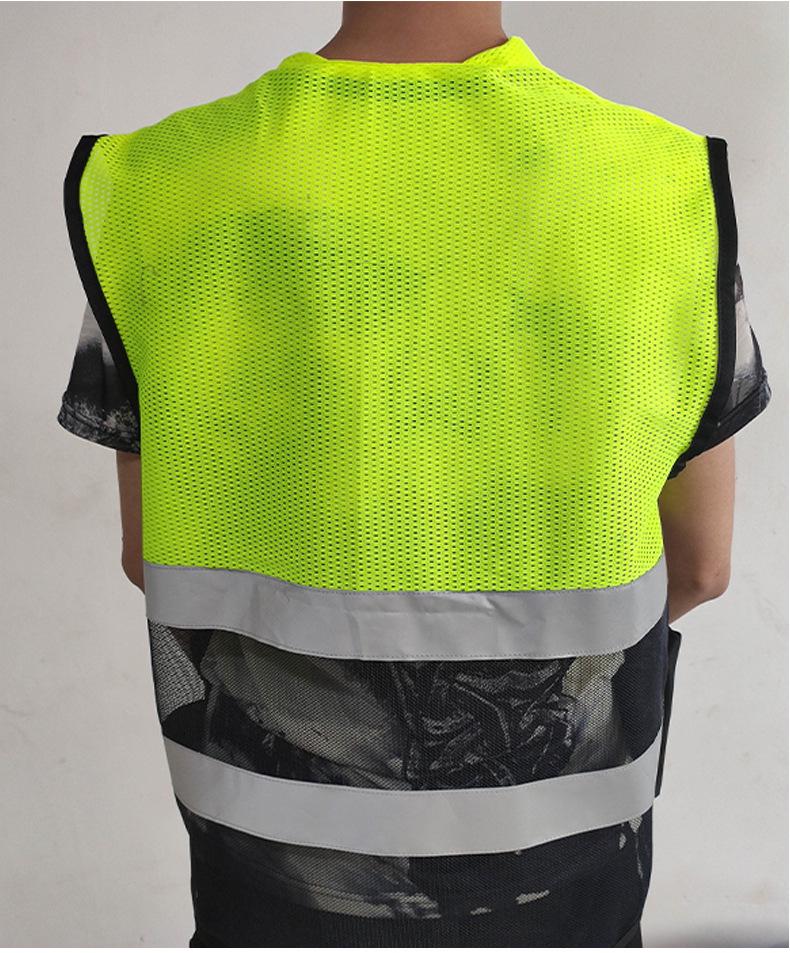 High-Visibility Reflective Mesh Vest for Construction and Night Cycling