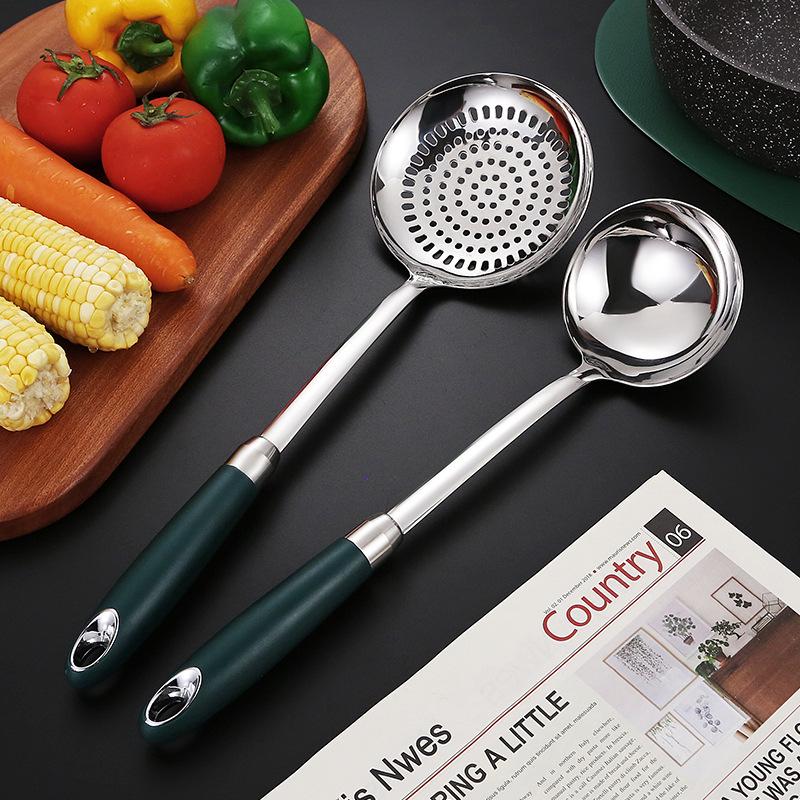 Sada kuchyňského nádobí z nerezové oceli 304, Kuchyňské potřeby, Obracečka, Polévková lžíce, Smažicí obracečka, Sada na vaření, 4 ks