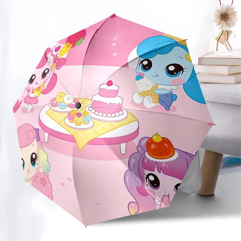 Cute Characters Desserts Automatic Opening and Closing, 8 rib Structure Portable Umbrella, Suitable for Men and Women in All Seasons  Perfec
