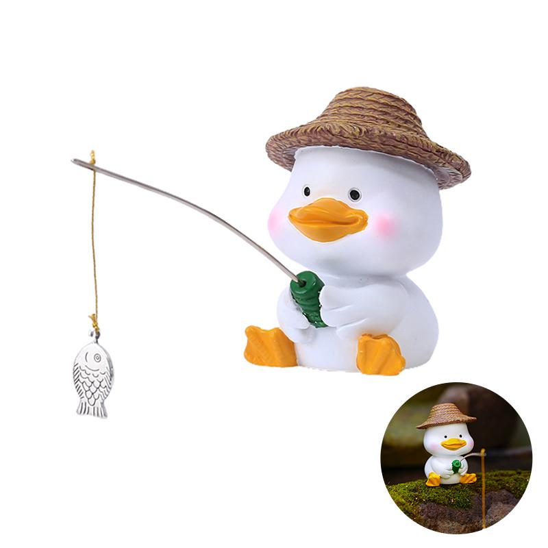 

Статуэтка для сада животных, фигурки для рыбалки из смолы, скульптура для лягушек, уток, рыболовных двориков, художественное украшение для патио в саду фей