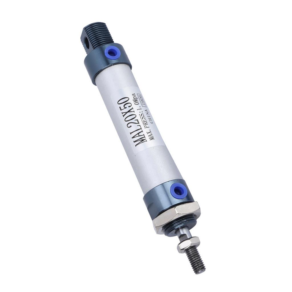 MAL 20mm Single Rod Double Acting Mini Pneumatic Air Cylinder Aluminum Alloy (50mm Stroke)