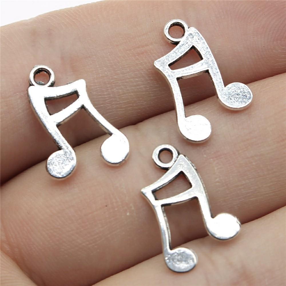20pcs Charms Musical Note Antique Silver Color Musical Note Charms Jewelry Findings DIY Musical Note Charms Wholesale