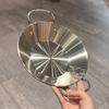 22cm Paella Pan Silver Gold Seafood Rice Pot Japanese Style Metal Serving Plate Dish  Kitchen Use