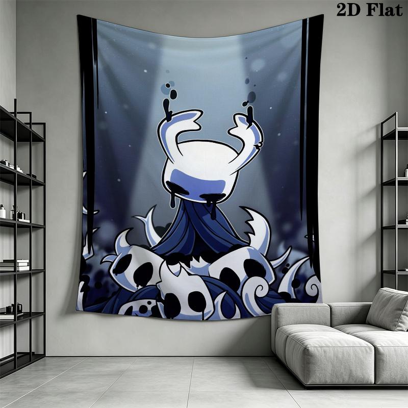 Hollow Knight Wall Tapestry Aesthetic Wall Hanging Printed Fabric Blanket Decorative Tapestries for Bedroom Living Room Home Decor
