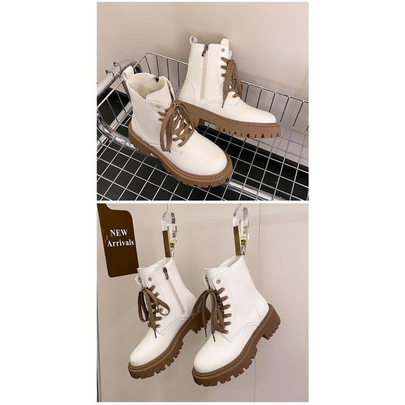 Retro krátké kozačky v britském stylu pro ženy na běžné nošení