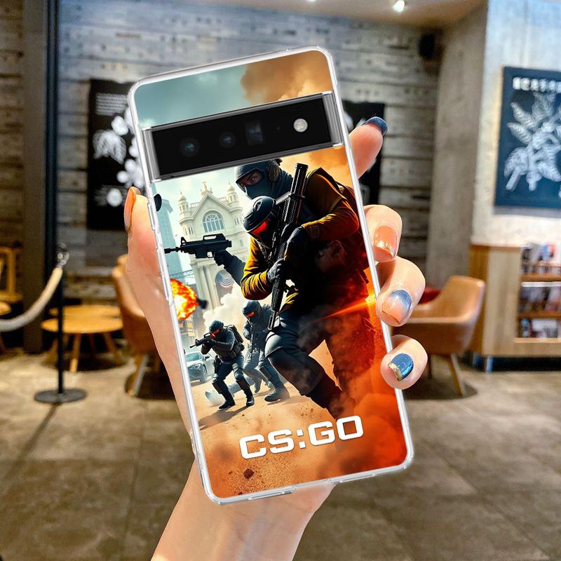Counter Strike CS GO Hot Game Phone Case Cover for Google Pixel 9 8 7 6 5 4 4XL Silicone 7A 6A 5A 4A 3A Pro XL Transparent Shell
