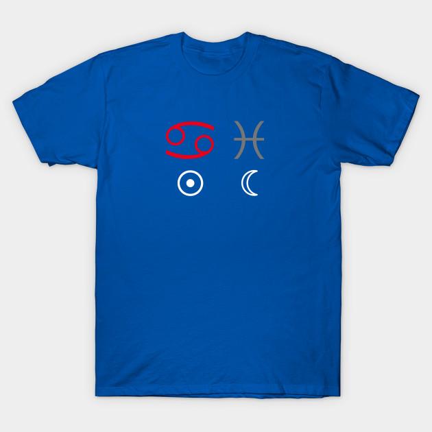 Unisex Fashion TShirt Cancer Sun Pisces Moon Zodiac Sign Print TShirt Plus Size XS-6XL T-Shirt 100%Cotton Tops O Neck Short Sleeve Tees