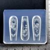 Nail Art Silicone Stamp Mold for Party and Salon Rose Window Shaped Manicure Mould Embossed Nail Stencils for Women