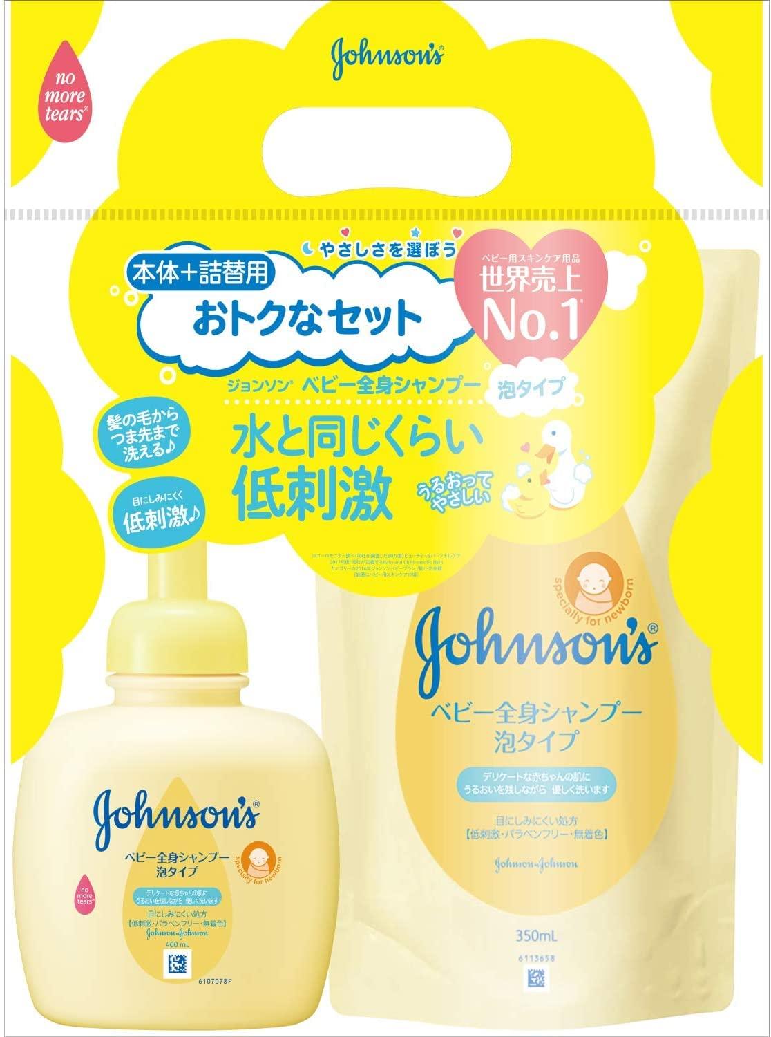 

Johnson Baby Шампунь для всего тела пенный, сменный блок 400 мл 350 мл + +