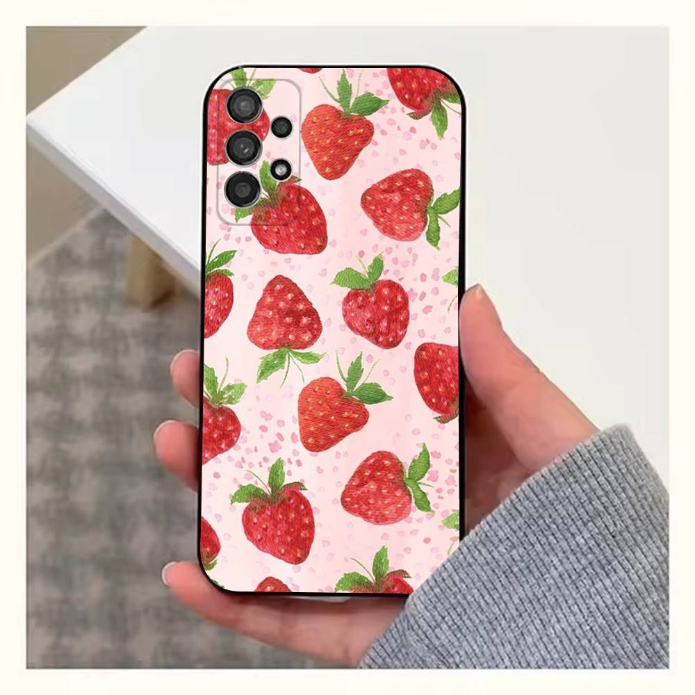 Fruit P-Painting Case For Samsung S10,Plus,S9,Ultra,S24,S21,S20,S23,FE,S22,S25,Lite,Soft Silicone Black
