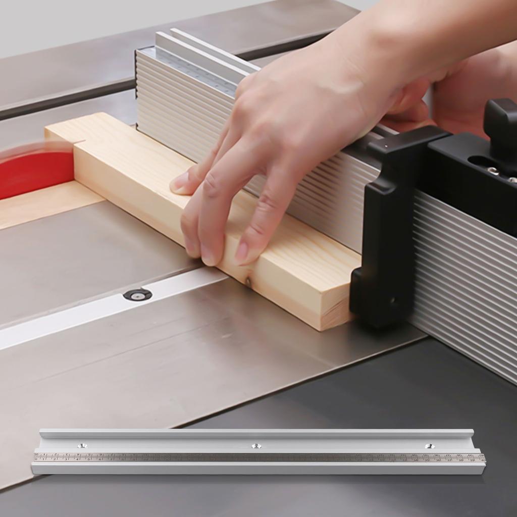 Robust Aluminum Alloy T Slot Miter Track 45 Type Removable Scale Bar for Flexible Jigs on Router and Band Saws