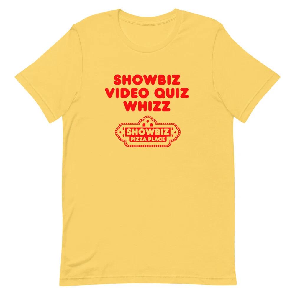 

SHOWBIZ VIDEO QUIZ WHIZZ Pizza Palace Graphic Tee Shirt Unisex 100% Cotton T-shirt Mens Tees Top 2XL