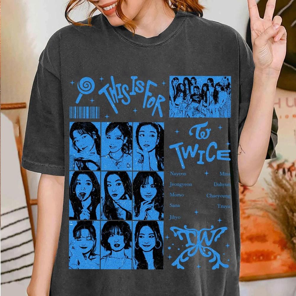 Twice Kpop T Shirt Charcoal In Tee Classic style Remake tee NH26037