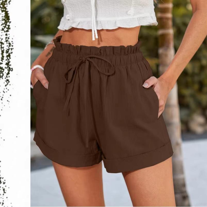 2025 Summer Women's Casual Loose Solid Color Fashion Shorts