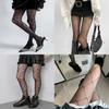 Nylon Fishnet Tights For Women With Diamond Pattern And Shiny Silver Thread For Summer Fashion