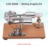Stirling Engine Kit Electricity Generator Hot Air Motor Model with LED Light Flywheel Design
