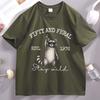 Funny 50th Birthday T-shirt Fifty Raccoon Graphic T Shirts Vintage Unisex Women Cotton Short Sleeve Round Neck Tshirt Streetwear