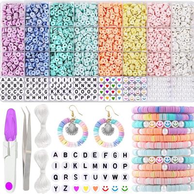 DIY Set Mit 32 Fächern 4000 Weichton Armband-Set DIY Armband Buchstabenperlen Perlen-Set