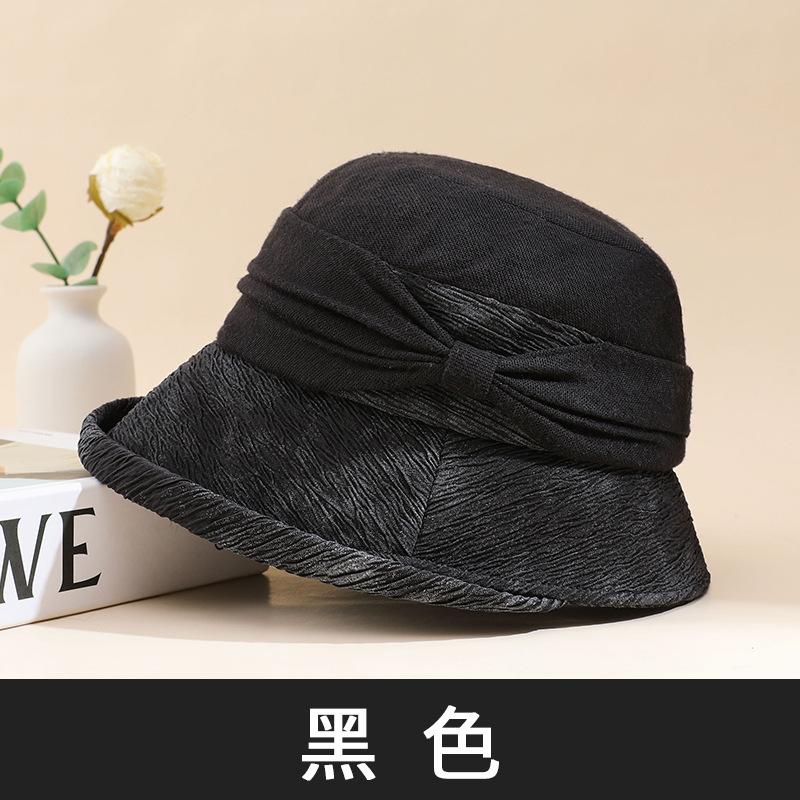 Autumn and Winter Mother Hat Women's New Middle-aged Bucket Hat Fashion Casual Old Lady Basin Hat Warm Versatile