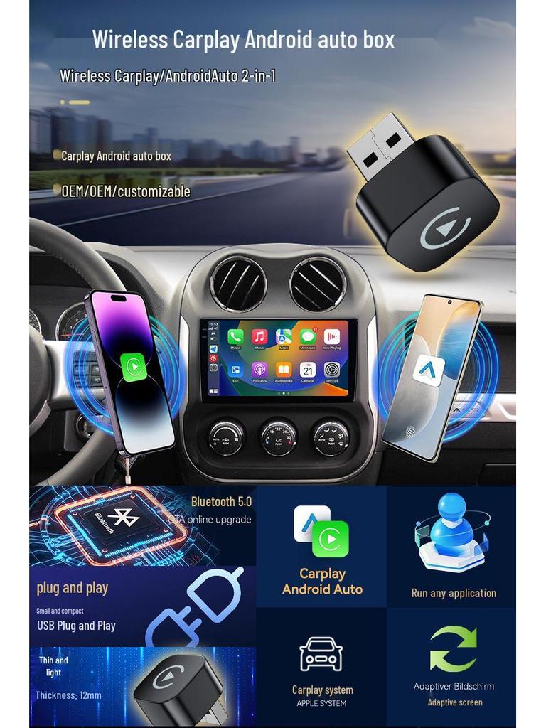 Popular Dual-Channel Smart Wireless CarPlay & Android Auto Interconnect Module