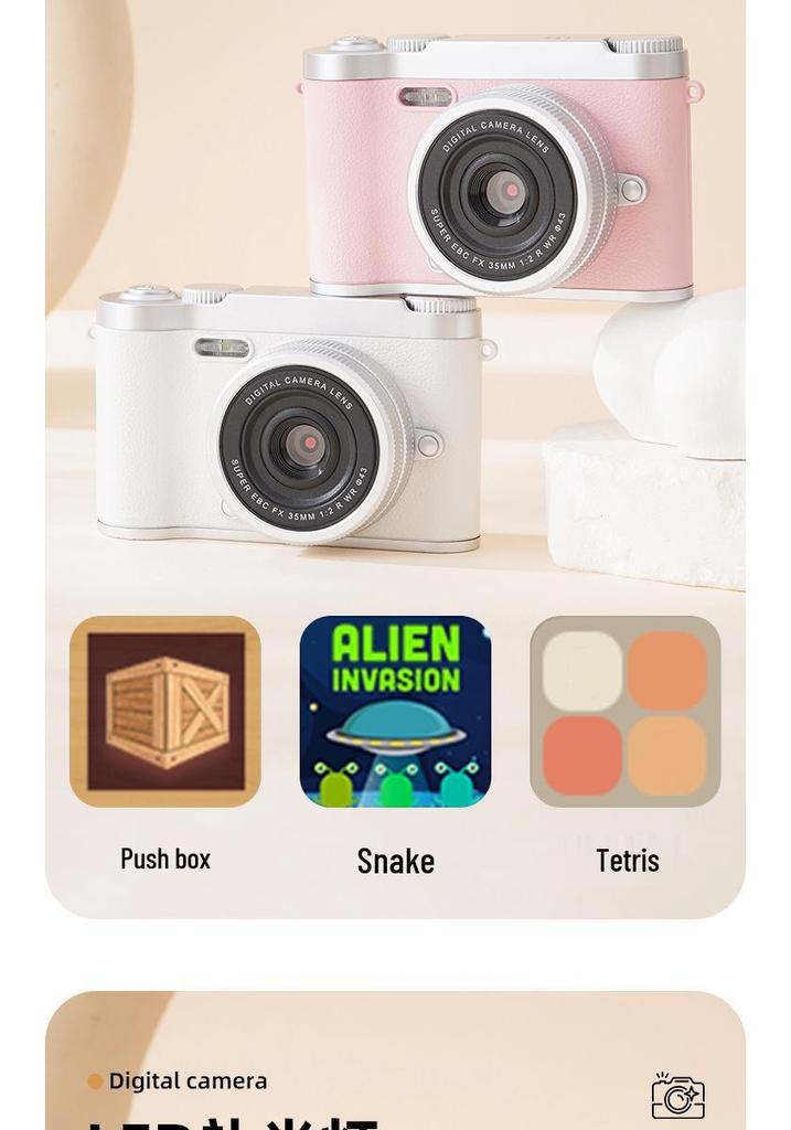 HD Dual Lens Retro Digital Camera with CCD Sensor for Travel, Campus, and Vlogging - Phone Upload Compatible