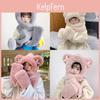 Bear Hat Kids Winter Plush Hat Scarf Set With Windproof Ear Protection For Warmth And Style